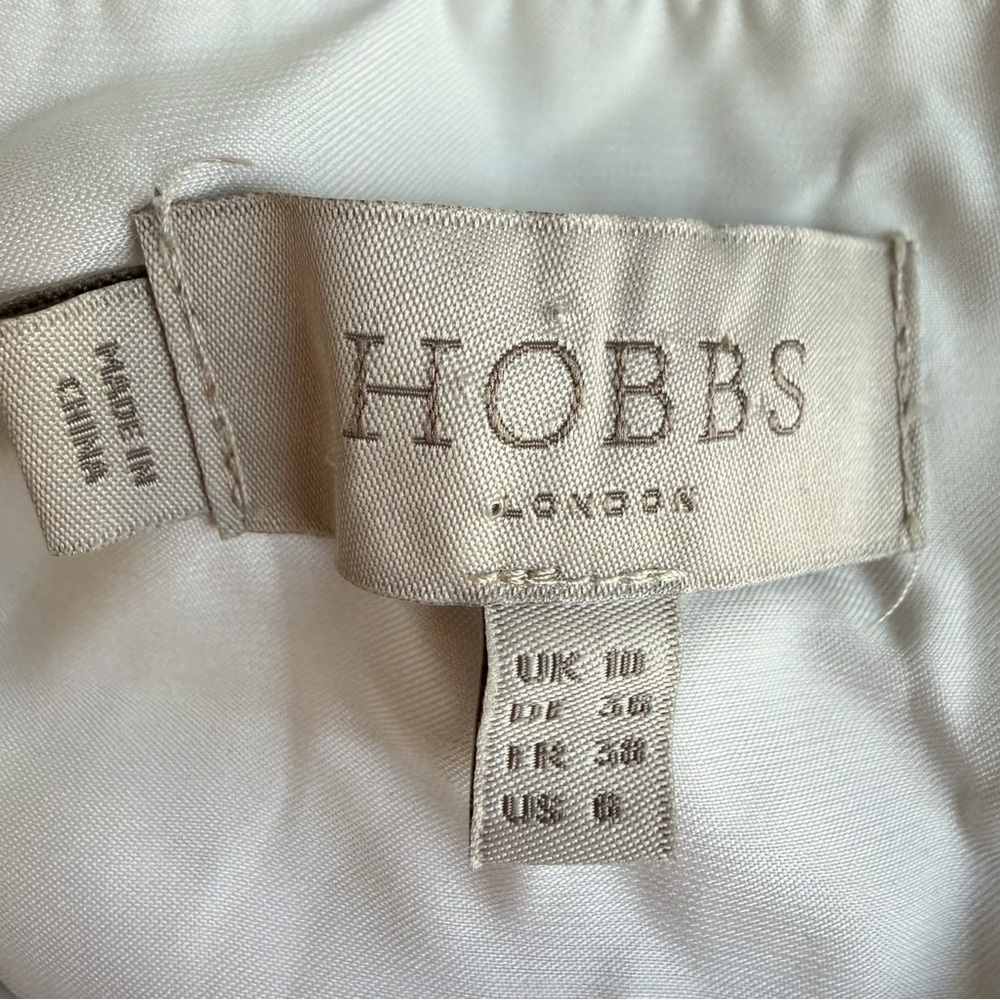 Hobbs Della Polka Dot Midi Dress Ivory Black Sleeveless Fit & Flare 36273 - Picture 8 of 12